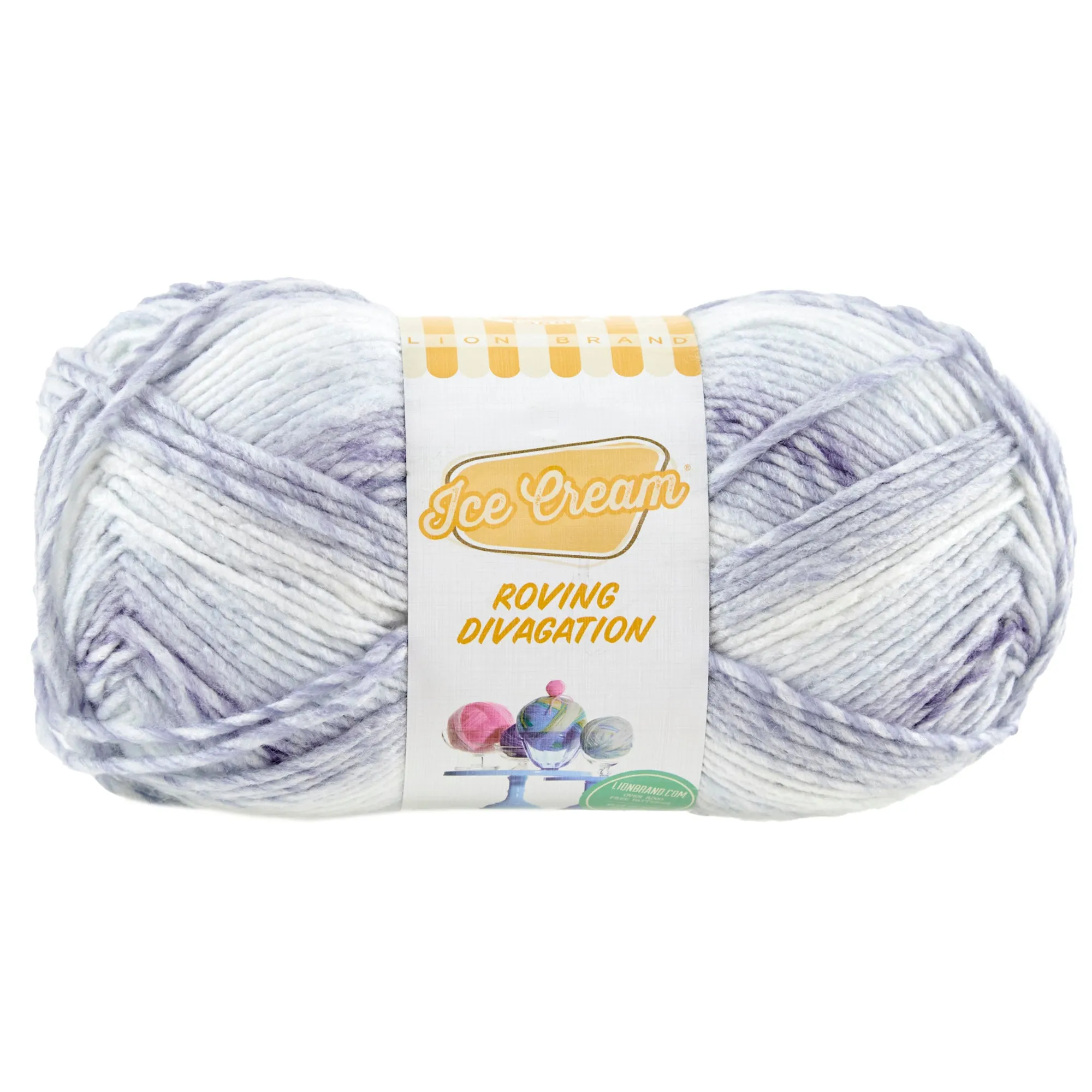 Lion Brand Ice Cream Roving Stripes Crochet & Knitting Yarn, 200g Acrylic Yarn