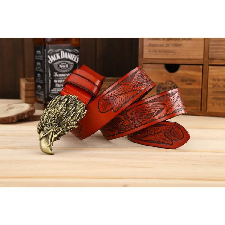 LuxeEagle Exotic Embossed Cowskin Belt