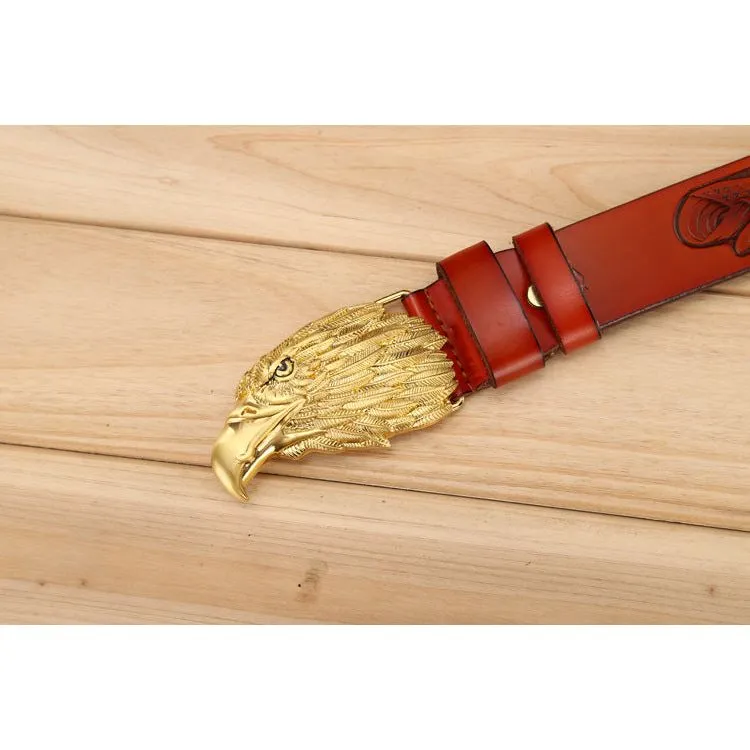 LuxeEagle Exotic Embossed Cowskin Belt