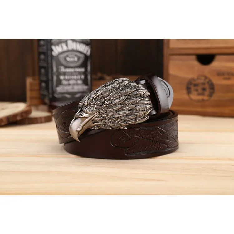 LuxeEagle Exotic Embossed Cowskin Belt