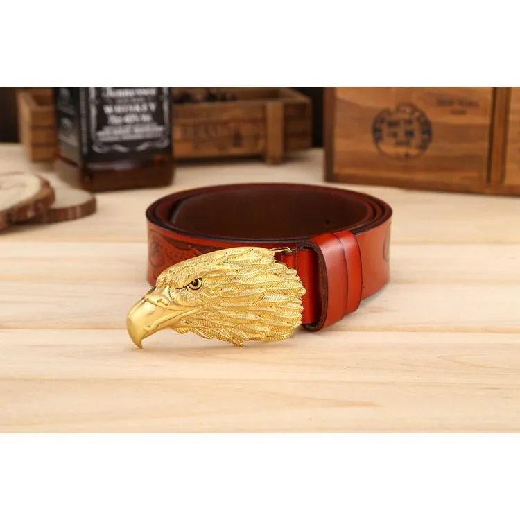 LuxeEagle Exotic Embossed Cowskin Belt