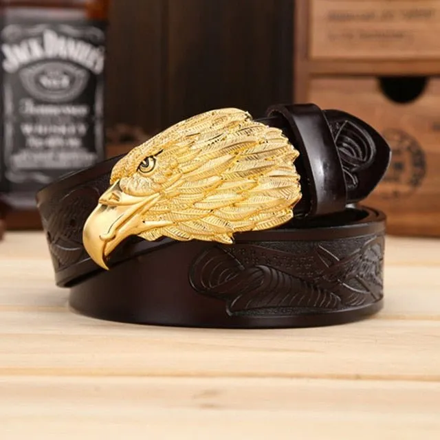 LuxeEagle Exotic Embossed Cowskin Belt