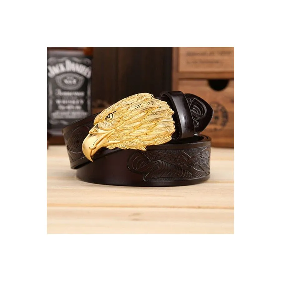 LuxeEagle Exotic Embossed Cowskin Belt