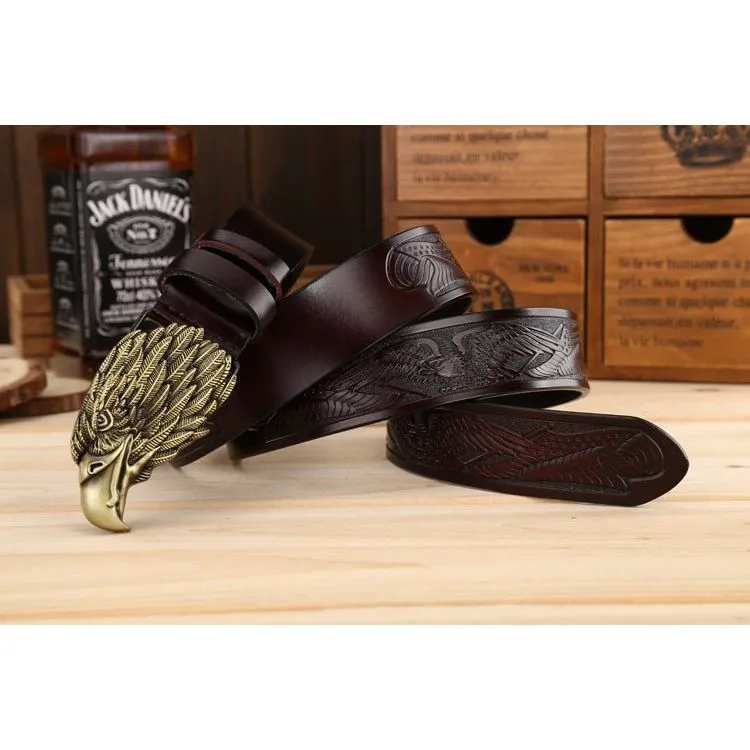 LuxeEagle Exotic Embossed Cowskin Belt