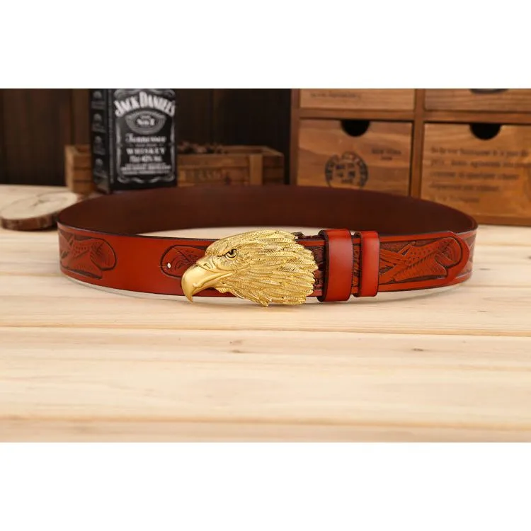LuxeEagle Exotic Embossed Cowskin Belt