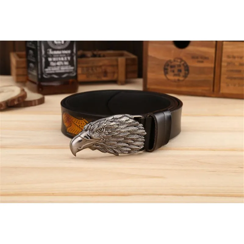 LuxeEagle Exotic Embossed Cowskin Belt