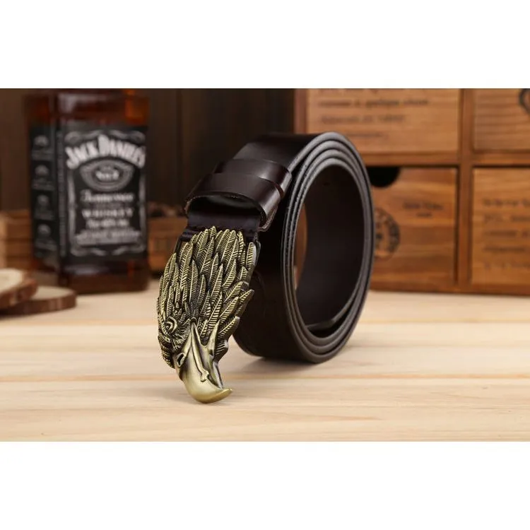 LuxeEagle Exotic Embossed Cowskin Belt