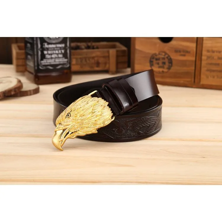 LuxeEagle Exotic Embossed Cowskin Belt