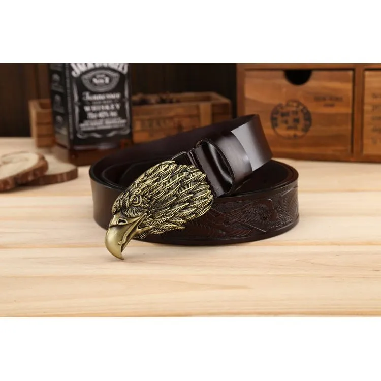LuxeEagle Exotic Embossed Cowskin Belt