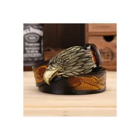 LuxeEagle Exotic Embossed Cowskin Belt