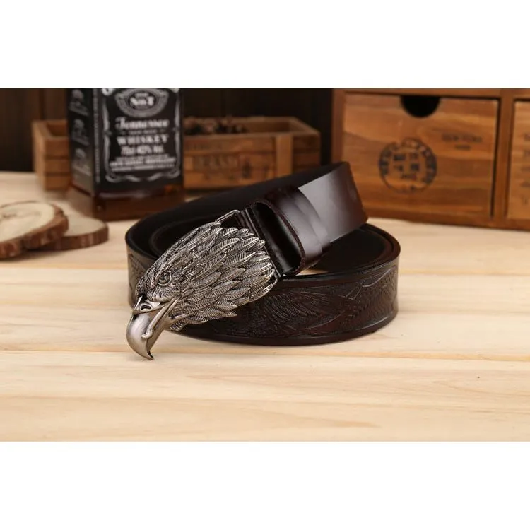 LuxeEagle Exotic Embossed Cowskin Belt