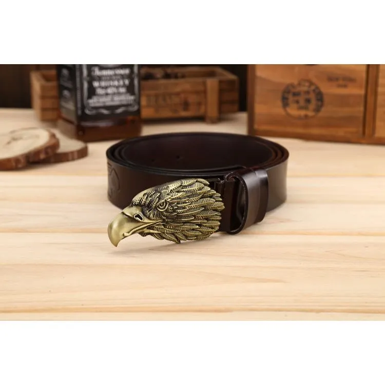 LuxeEagle Exotic Embossed Cowskin Belt