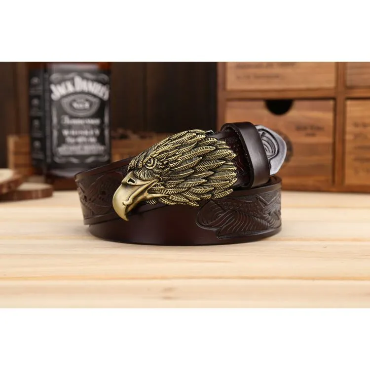 LuxeEagle Exotic Embossed Cowskin Belt
