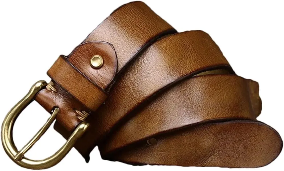 MenS 3.8CM Genuine Leather Luxury Designer Fashion Belt For Everyday Wear With Jeans