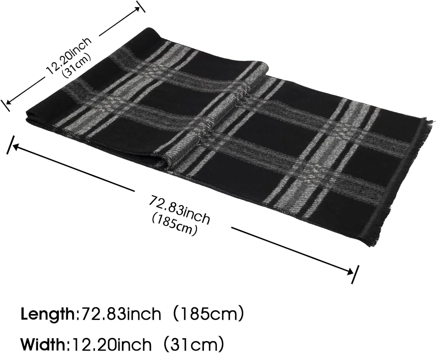 Mens Scarf Winter Fashion Classic Formal Scarf Long Soft Warm Scarves for Men