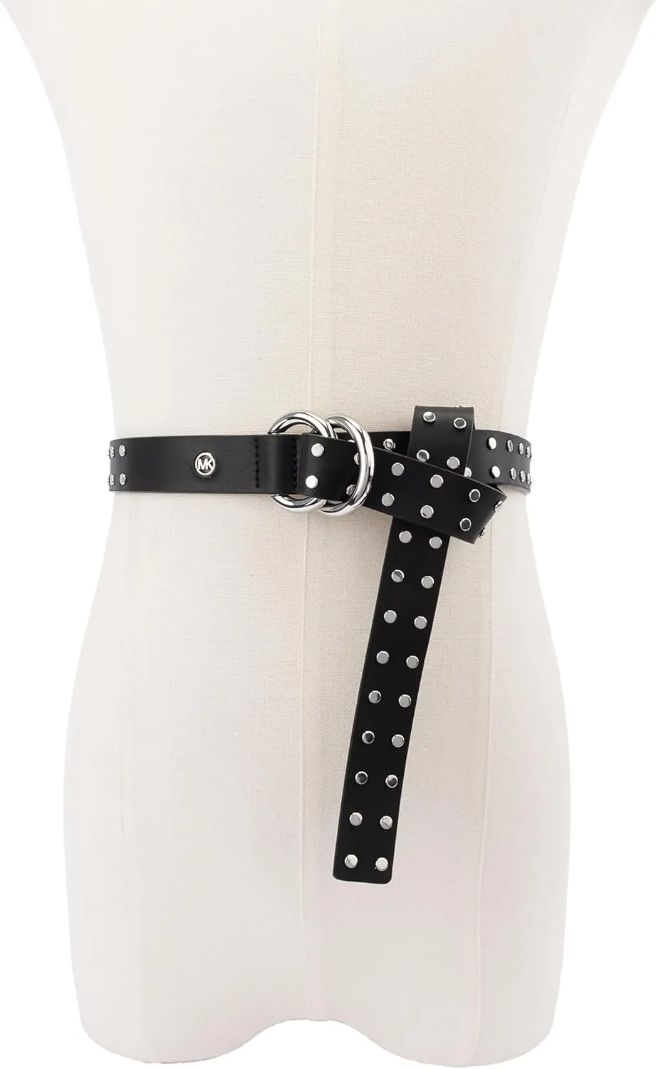 Michael Kors Womens 1 Inch Double Ring Leather Belt, Fashion Accessory for Everyday Wear