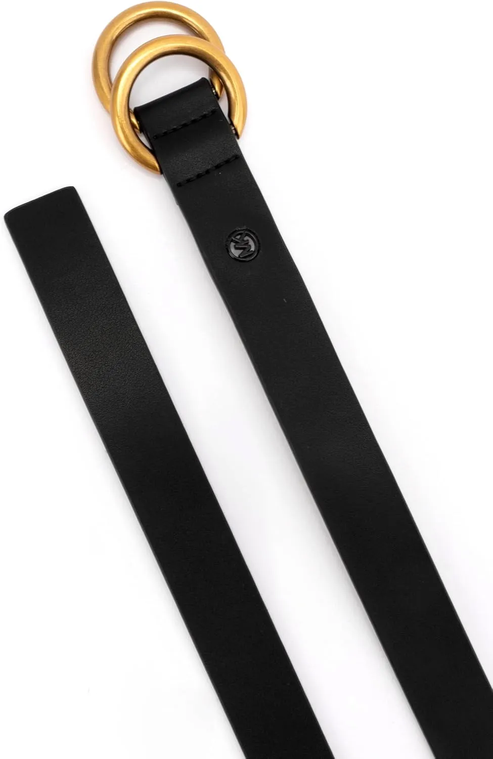 Michael Kors Womens 1 Inch Double Ring Leather Belt, Fashion Accessory for Everyday Wear