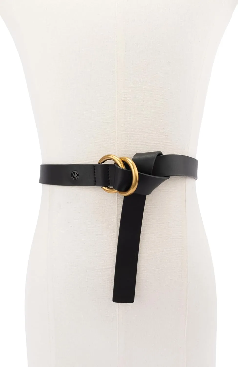 Michael Kors Womens 1 Inch Double Ring Leather Belt, Fashion Accessory for Everyday Wear