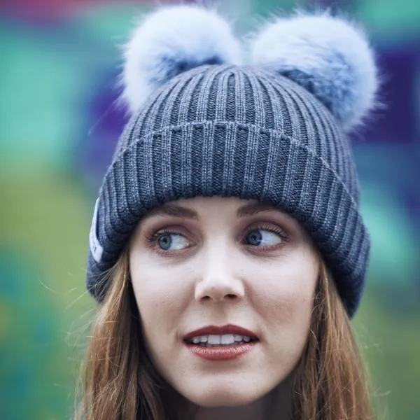Mini bobbl - Baby Blue - Fur Pom Pom