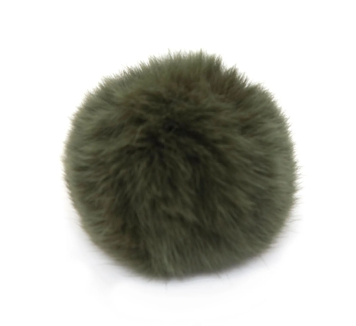 Mini bobbl - Khaki - Fur Pom Pom