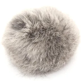 Mini bobbl - Natural Grey - Fur Pom Pom
