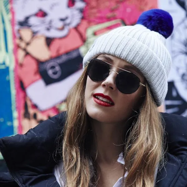 Mini bobbl - Royal Blue - Fur Pom Pom