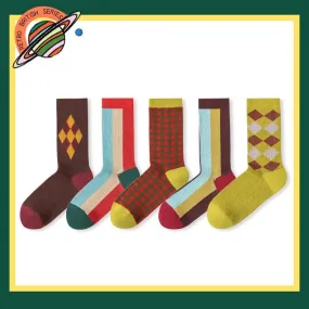 Miss June’s| 3 pair vintage  holiday socks ｜Women’s | Creative | Colorful | Cute | Knit | Designed | Warm | Gift Idea | Cozy | Christmas