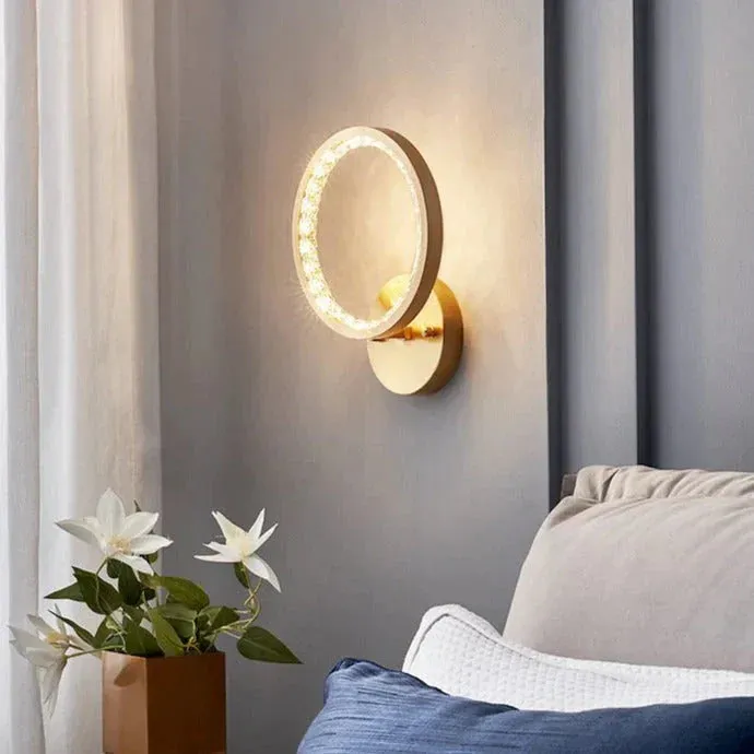 Modern Simple Bedroom Bedside Copper Wall Lamp