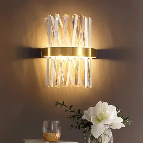 Modern Simple Corridor Crystal Copper Wall Lamp