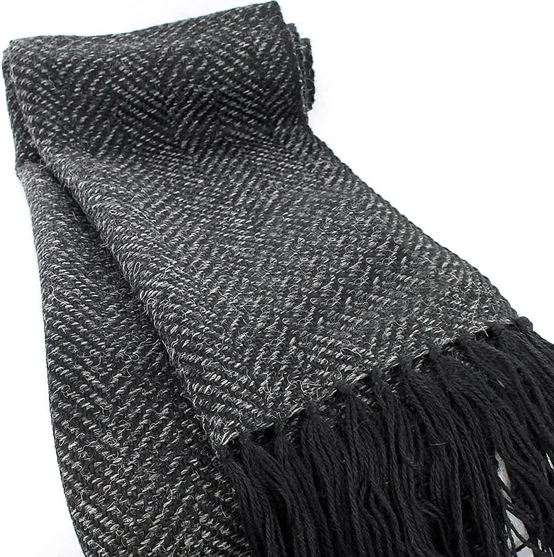 Mucros Weavers Mens Wool Scarf, Handwoven in Ireland, Traditional Fishermans Scarf