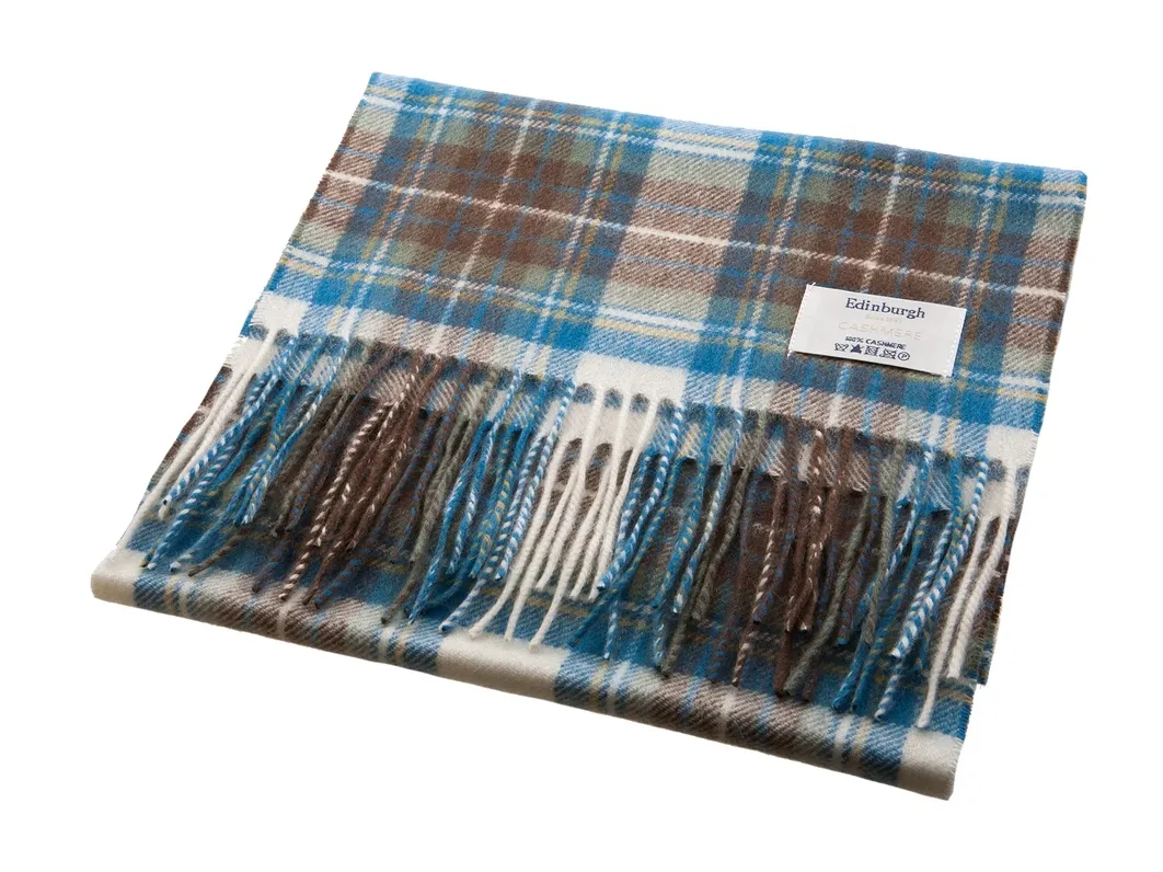 Muted Blue Stewart Cashmere Scarf