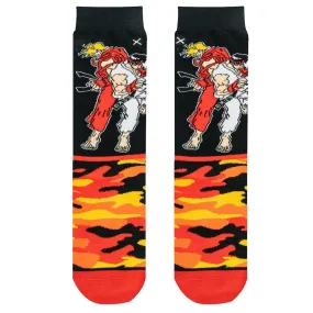 Odd Sox Men's Crew Socks – Ken & Ryu Camo (Street Fighter II)