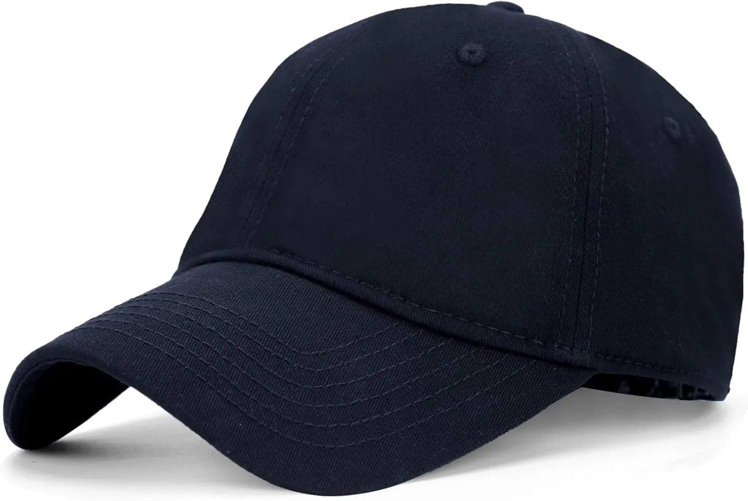 Oversize XXL Baseball Cap for Big Heads 23.6"-25.6", Extra Large Cotton Baseball Hat, Plus Size Unstructured Dad Hats