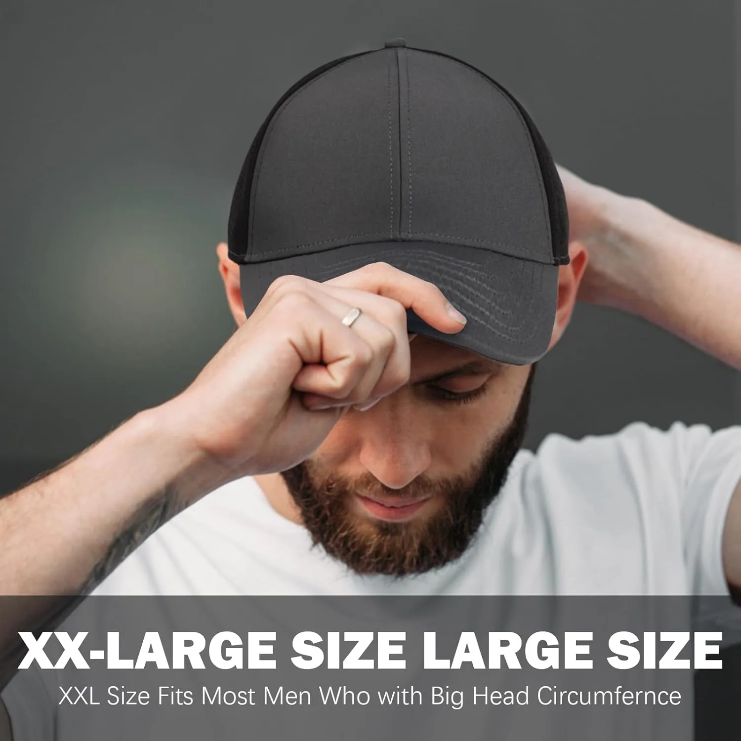 Oversize XXL Quick Dry Baseball Caps for Men, Mesh Snapback Hat for Big Head 23.6"-25.9", Unisex Outdoor Sport Hat