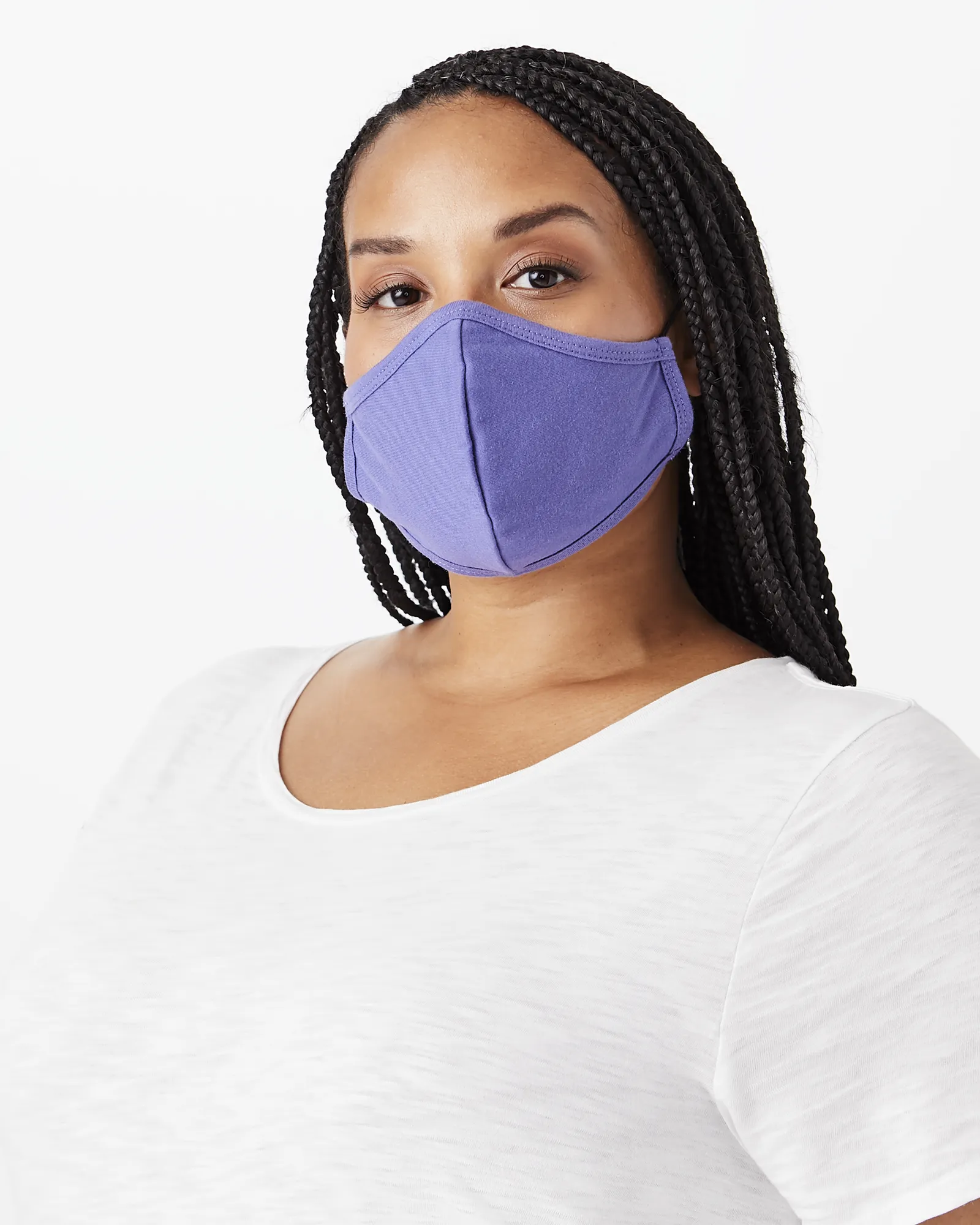 Pack of 3 Solid Face Masks | Tan / Lilac