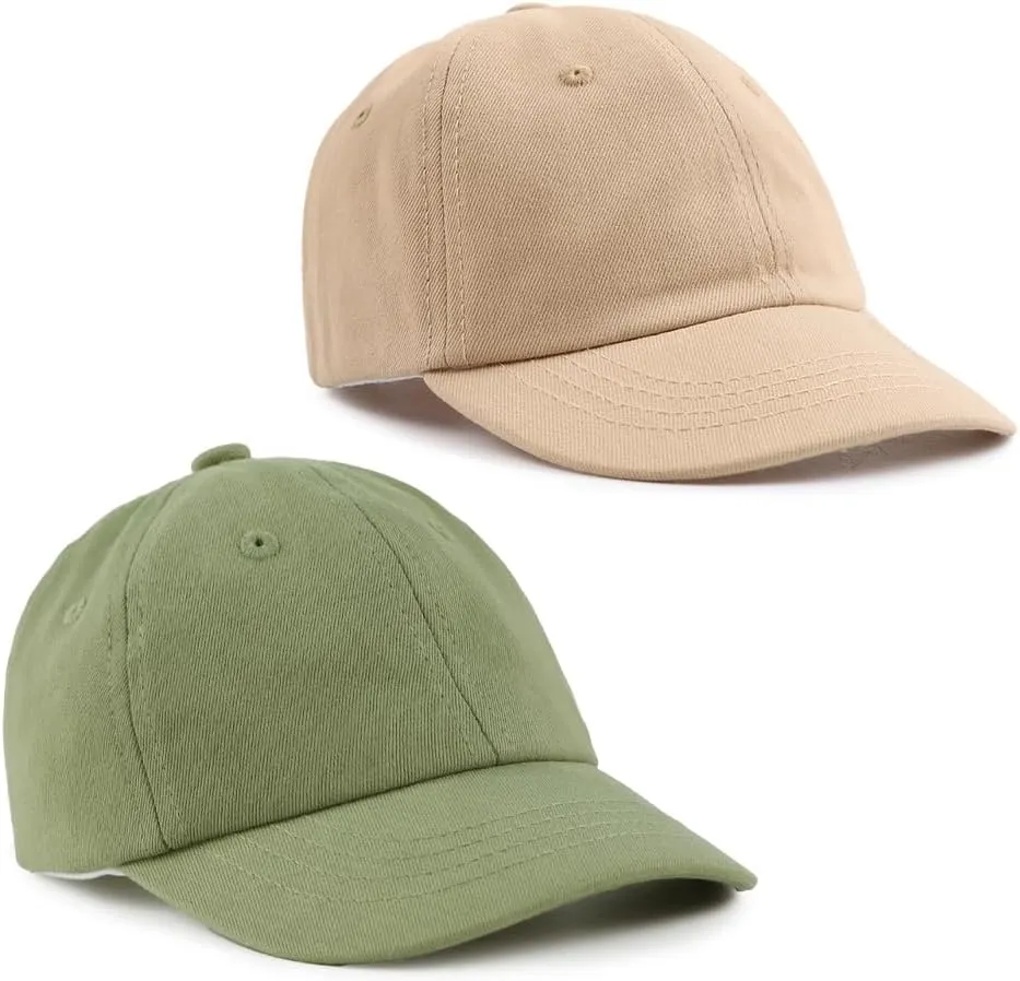Peecabe Plain Toddler Baseball Hat Unisex Cotton Kids Trucker Hat Adjustable Baby Boys Sun Caps Girls Baseball Cap 1-5Y