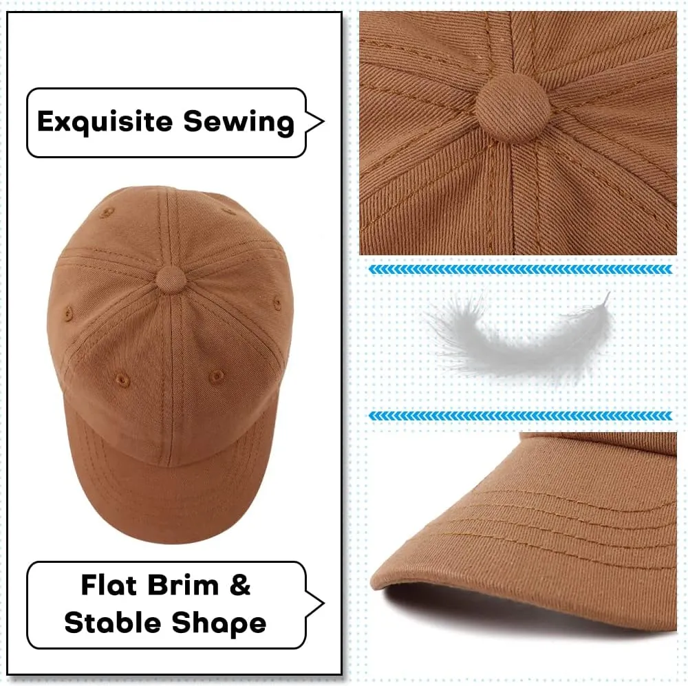 Peecabe Plain Toddler Baseball Hat Unisex Cotton Kids Trucker Hat Adjustable Baby Boys Sun Caps Girls Baseball Cap 1-5Y