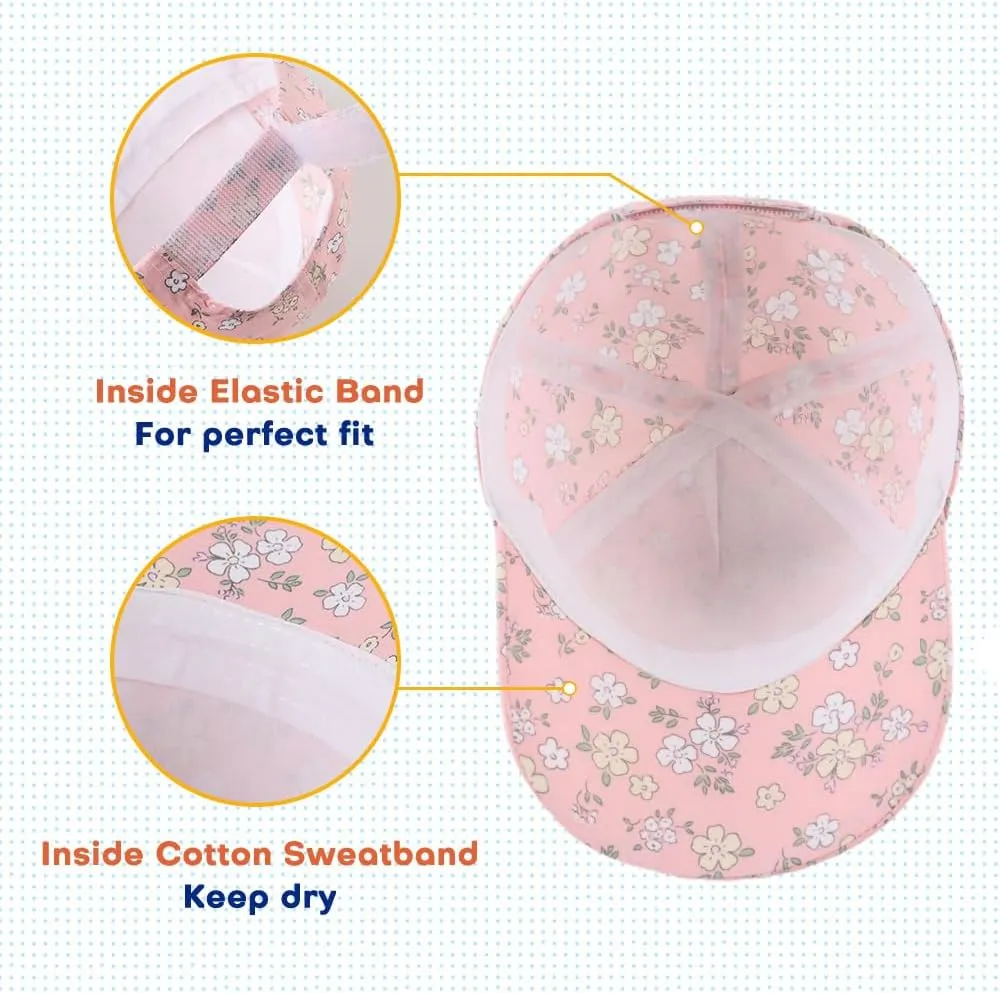 Peecabe Plain Toddler Baseball Hat Unisex Cotton Kids Trucker Hat Adjustable Baby Boys Sun Caps Girls Baseball Cap 1-5Y