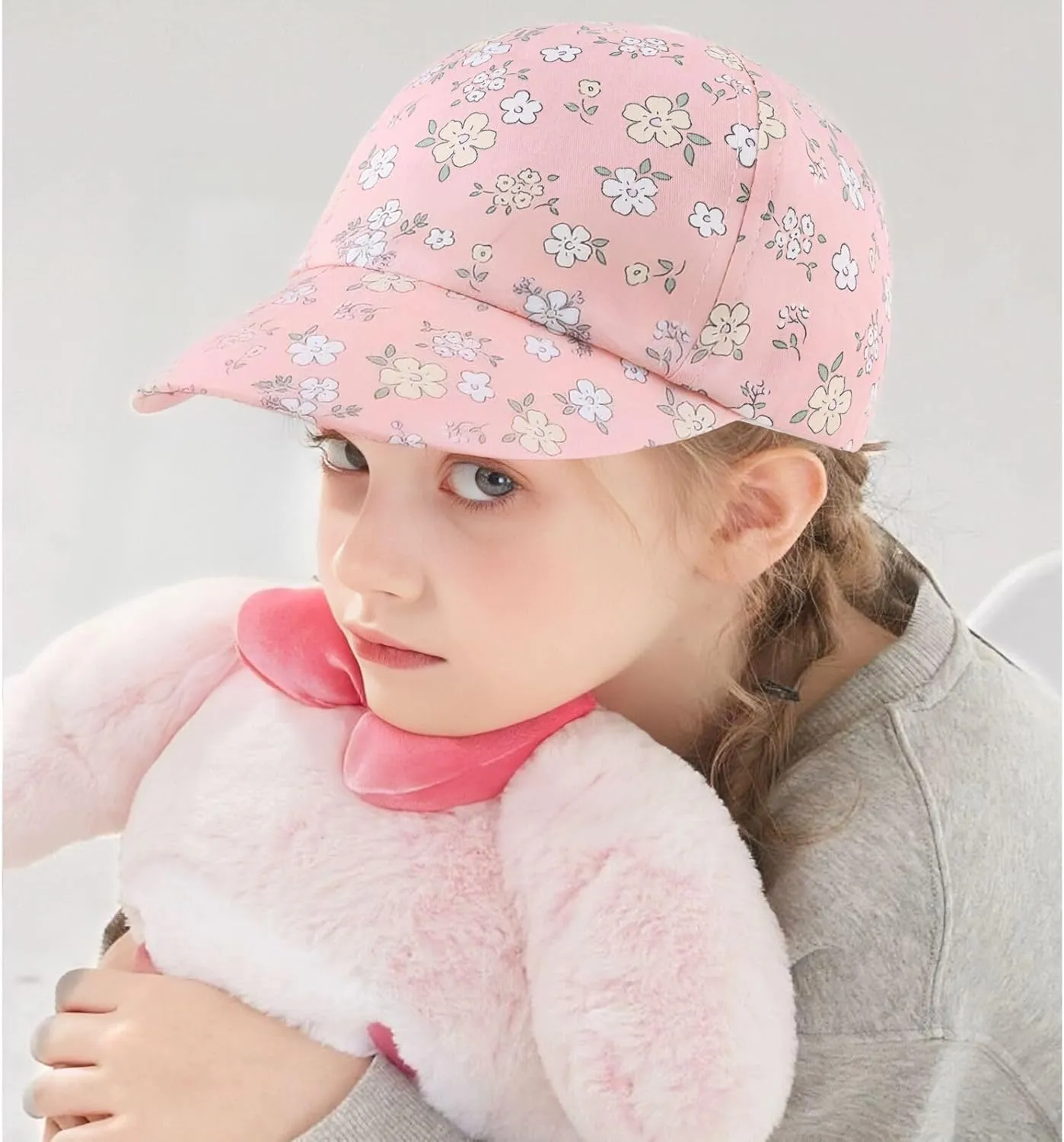 Peecabe Plain Toddler Baseball Hat Unisex Cotton Kids Trucker Hat Adjustable Baby Boys Sun Caps Girls Baseball Cap 1-5Y