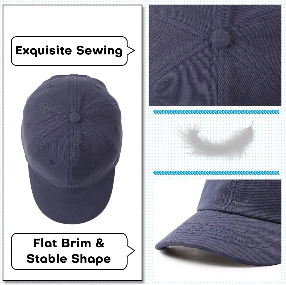 Peecabe Plain Toddler Baseball Hat Unisex Cotton Kids Trucker Hat Adjustable Baby Boys Sun Caps Girls Baseball Cap 1-5Y