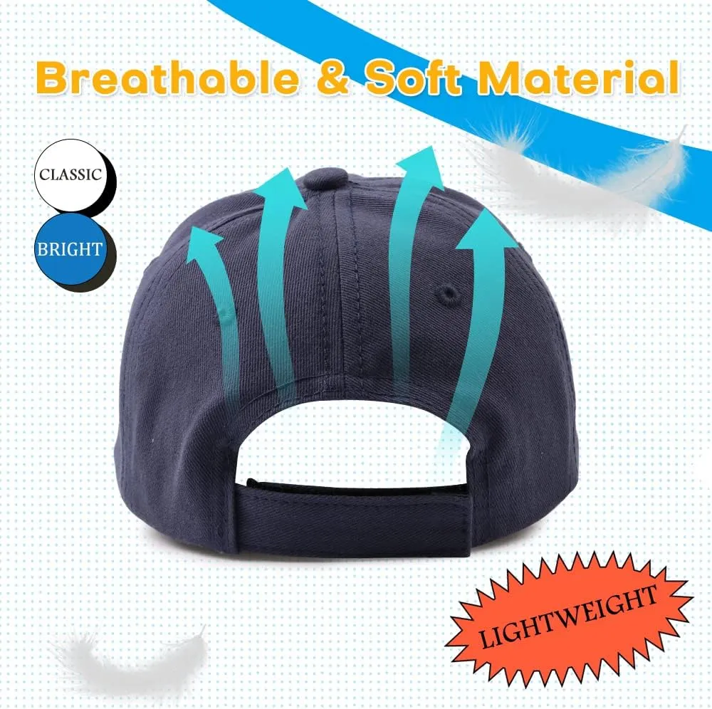 Peecabe Plain Toddler Baseball Hat Unisex Cotton Kids Trucker Hat Adjustable Baby Boys Sun Caps Girls Baseball Cap 1-5Y