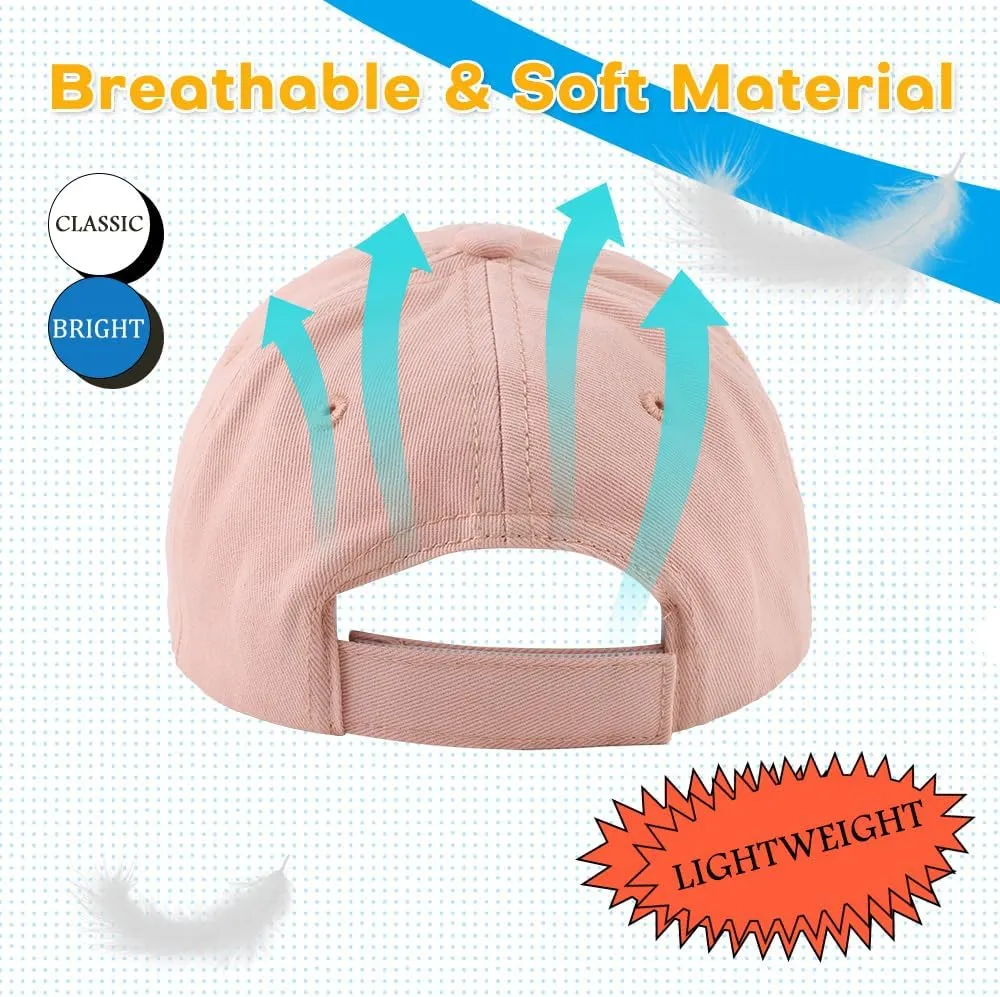 Peecabe Plain Toddler Baseball Hat Unisex Cotton Kids Trucker Hat Adjustable Baby Boys Sun Caps Girls Baseball Cap 1-5Y