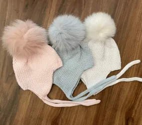 Pom Pom Tie Hat