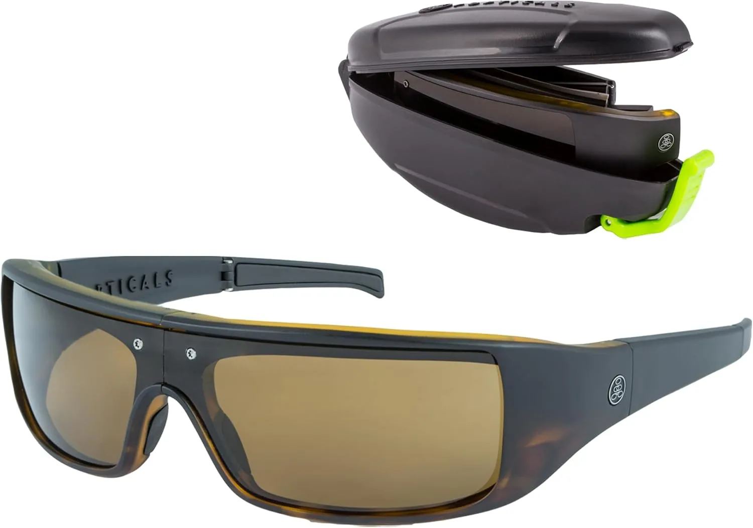 POPGEAR Mens Sport Sunglasses, Womens Polarized Sunglasses, Grilamid TR90 Made in Italy, Easily Collapse For Compact Storage