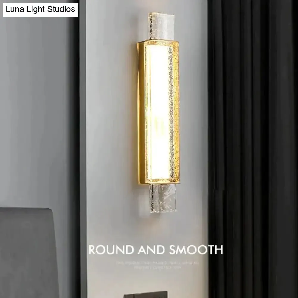 Post-modern Luxury Simple Creative Bedroom Copper Wall Lamp