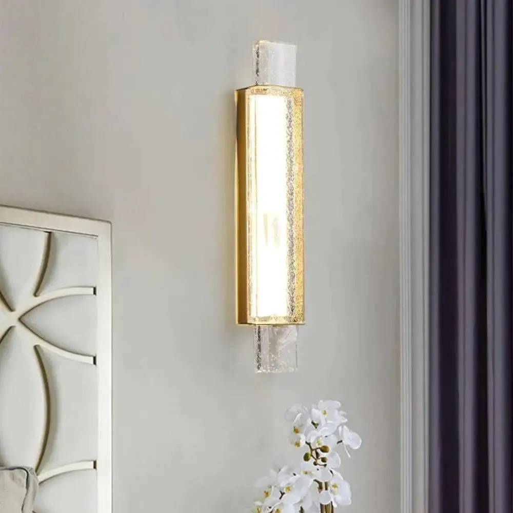 Post-modern Luxury Simple Creative Bedroom Copper Wall Lamp