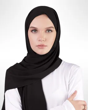 Premium Chiffon Hijab – Black