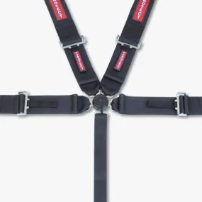 Pyrotect 5-Point Standard Camlock Harness w/ Bolt Plates - 3" Width - Pull Up Adjust - Red