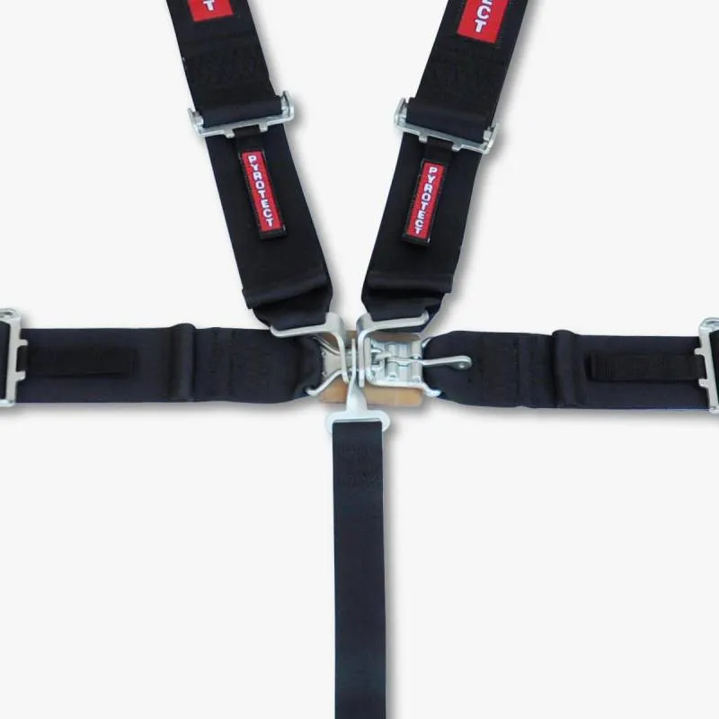 Pyrotect 6-Point Latch & Link Harness - 3" Width Lap - 2" to 3" HNR Ready Shoulder Harness - Pull Up Adjust - Blue