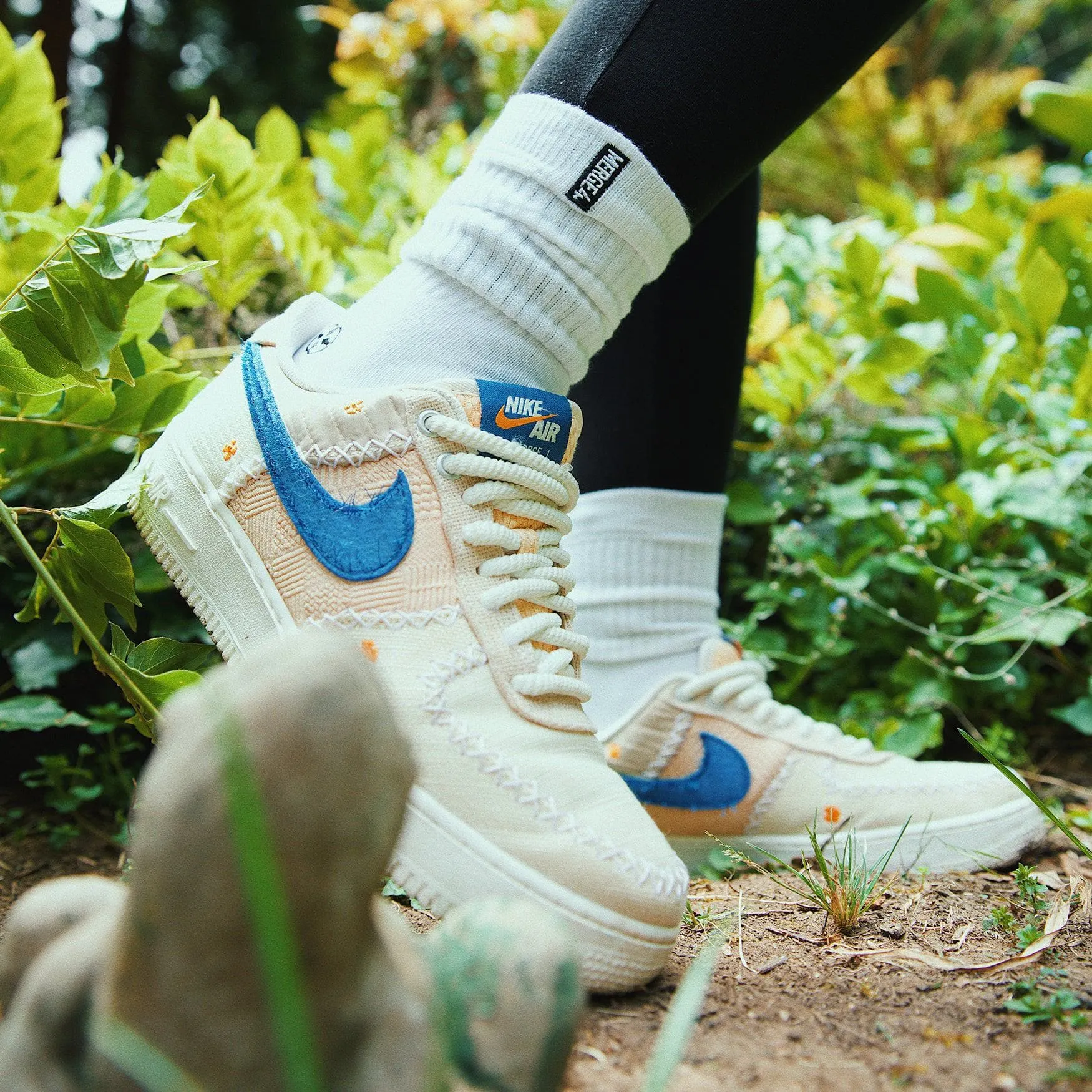 REPREVE® White Crew Socks
